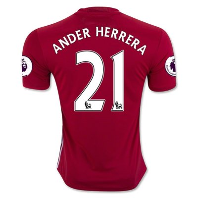 2016-17 Manchester United 21 ANDER HERRERA Home Soccer Jersey
