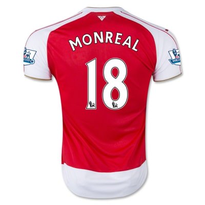 2015-16 Arsenal MONREAL 18 Home Soccer Jersey