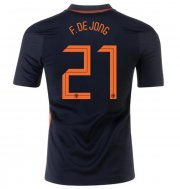 2020 EURO Netherlands Away Soccer Jersey Shirt FRENKIE DE JONG 21