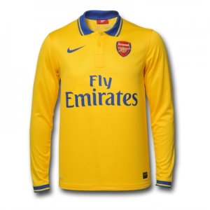 13-14 Arsenal Away Yellow Long Sleeve Jersey Shirt 13-14 Arsenal Away Yellow Long Sleeve Jersey Shirt