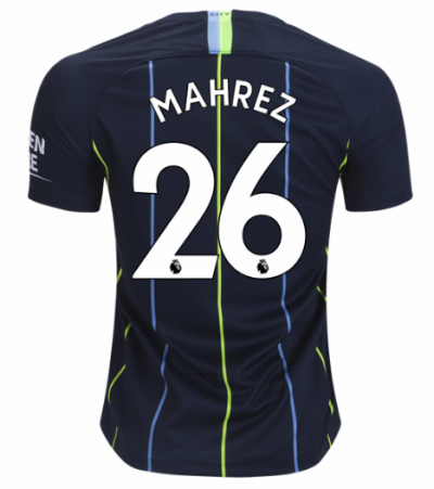 2018-19 Manchester City Away Soccer Jersey Shirt Riyad Mahrez #26