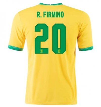 2020 Brazil Home Soccer Jersey Shirt ROBERTO FIRMINO 20