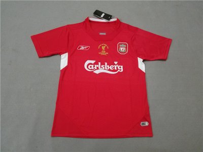 2005 Liverpool Home Champions League Soccer Jersey Shirt
