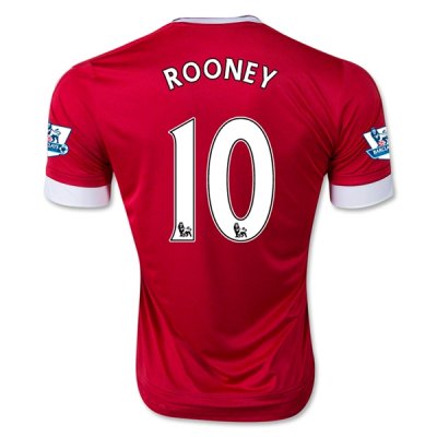 2015-16 Manchester United ROONEY 10 Home Soccer Jersey