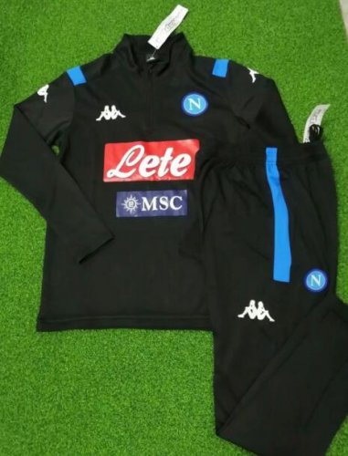 2020-21 Napoli Black Jacket Training Suits With Pants