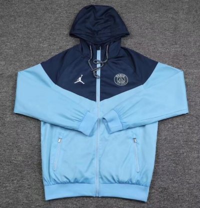 2020-21 PSG Jordan Navy Blue Windbreaker Jacket
