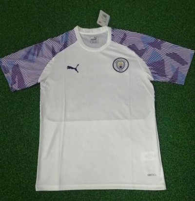2020-21 Manchester City White Purple Training Shirt