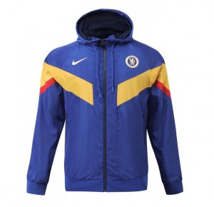 2023-24 Chelsea Blue Yellow Windbreaker Trench Coat Jacket