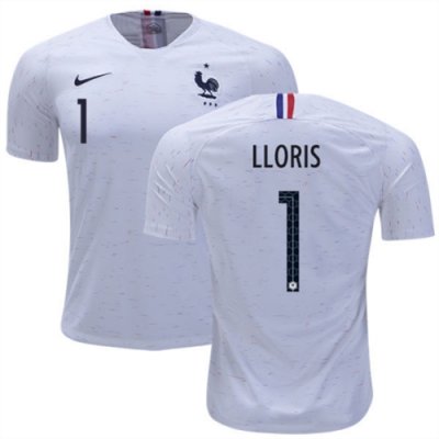 2018 World Cup France Away Soccer Jersey Shirt Hugo Lloris #1