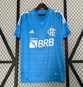 2023-24 Camisa Flamengo Blue Goalkeeper Soccer Jersey Shirt