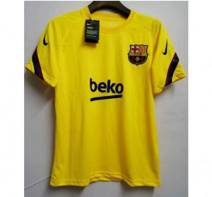 2020-21 Barcelona Yellow Black Training Shirt