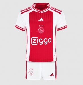 2023-24 Ajax Kids Home Soccer Kits Shirt With Shorts