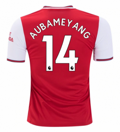 2019-20 Arsenal Home Soccer Jersey Shirt Pierre-Emerick Aubameyang #14