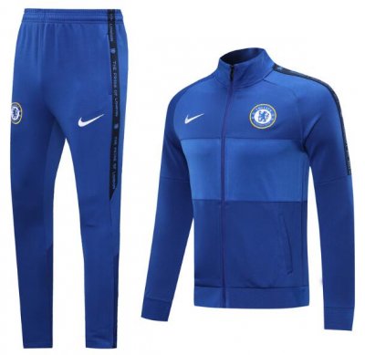 2020-21 Chelsea Blue Text Training Jacket Suits with Trousers