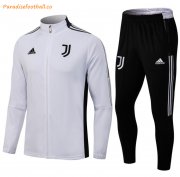 2021-22 Juventus White Black Training Kits Jacket with Pants