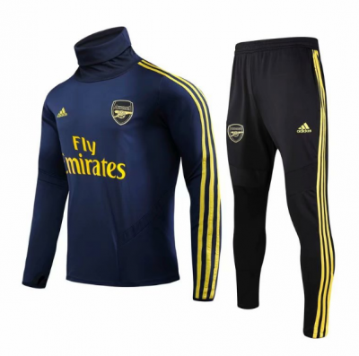 2019-20 Arsenal Navy High Neck Sweat Shirt Training Kits With Pants
