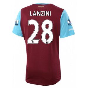 2015-16 West Ham LANZINI 28 Home Soccer Jersey