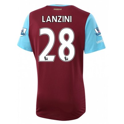 2015-16 West Ham LANZINI 28 Home Soccer Jersey