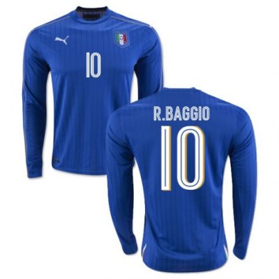 2016 Italy 10 R.Baggio LS Home Soccer Jersey