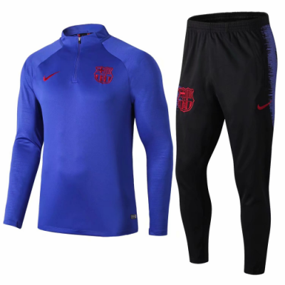 2019-20 Barcelona Dark Blue Tracksuits Sweatshirt and Pants