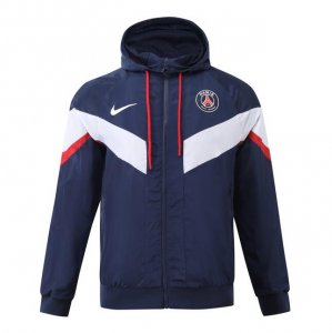 2023-24 PSG Navy Windbreaker Trench Coat Jacket
