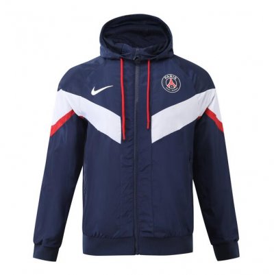 2023-24 PSG Navy Windbreaker Trench Coat Jacket