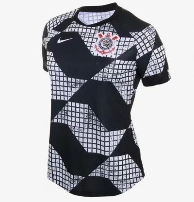 2021 SC Corinthians Women Fourth Pre-Match Soccer Jersey Shirt