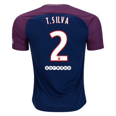 PSG 2017-18 T. Silva #2 Home Soccer Jersey