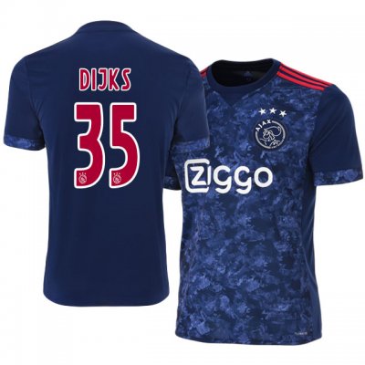 2017-18 Ajax #35 Mitchell Dijks Away Soccer Jersey