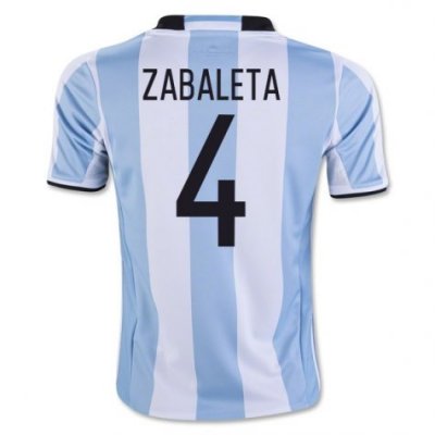 2016 Argentina Zabaleta 4 Home Soccer Jersey