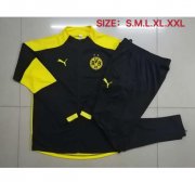 2020-21 Dortmund Black Yellow Training Kits Jacket with Pants