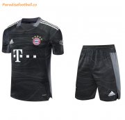 2021-22 Bayern Munich Black Goalkeeper Soccer Kit (Shirt+Shorts)