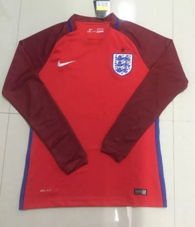 2016 Euro England LS Away Soccer Jersey