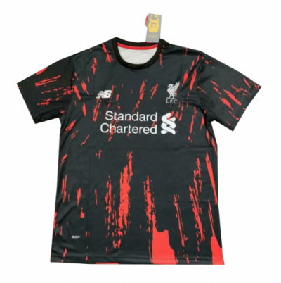 2019-20 Liverpool Black Red Short Training Shirt