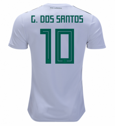 2018 World Cup Mexico Away Soccer Jersey Shirts Giovani dos Santos #10