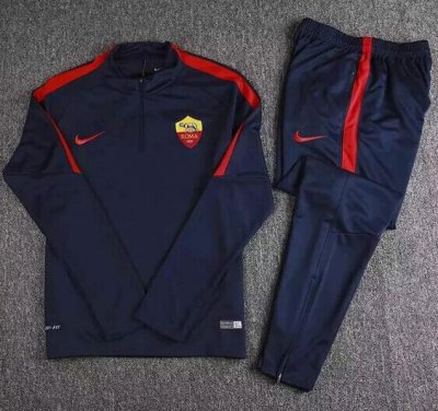 2016-17 Roma Black 1/4 Zip Training Sweat Suits