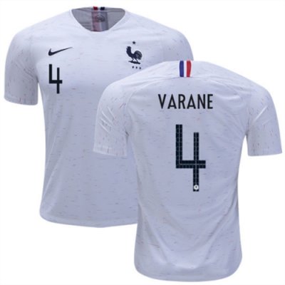 2018 World Cup France Away Soccer Jersey Shirt Raphael Varane #4