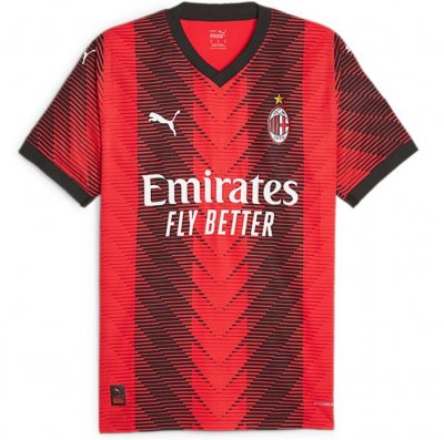 2023-24 AC Milan Home Soccer Jersey Shirt Player Version