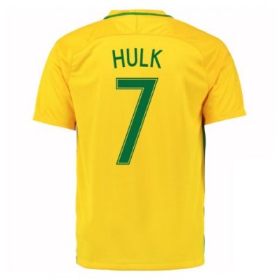 2016 Brazil Hulk 7 Home Soccer Jersey
