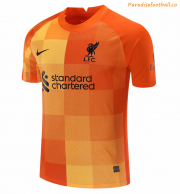2021-22 Liverpool Orange Goalkeeper Soccer Jersey Shirt