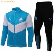2021-22 Marseille Blue White Training Kits Jacket with Pants