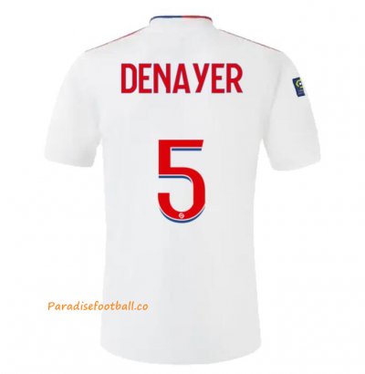 2021-22 Olympique Lyonnais Home Soccer Jersey Shirt with DENAYER 5 printing