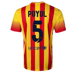 13-14 Barcelona #5 PUYOL Away Soccer Jersey Shirt 13-14 Barcelona #5 PUYOL Away Soccer Jersey Shirt