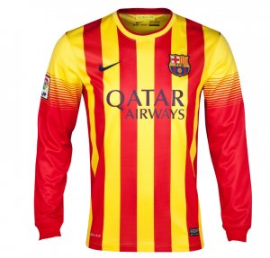 13-14 Barcelona Away Long Sleeve Soccer Jersey Shirt 13-14 Barcelona Away Long Sleeve Soccer Jersey Shirt