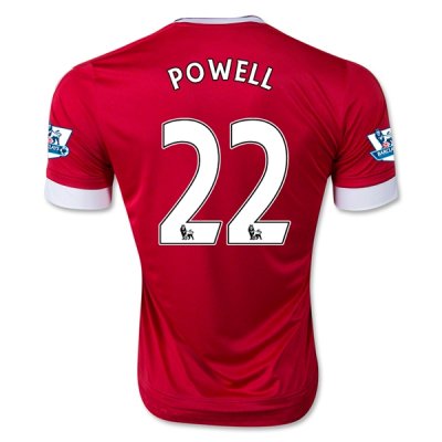 2015-16 Manchester United POWELL 22 Home Soccer Jersey