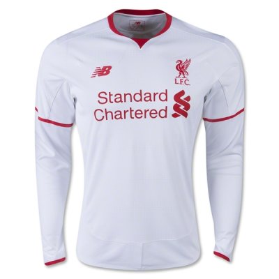 2015-16 Liverpool Away Soccer Jersey LS