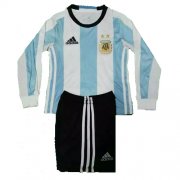 Kids Argentina 2016 LS Home Soccer Shirt With Shorts