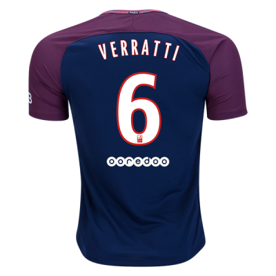 PSG 2017-18 Verratti #6 Home Soccer Jersey