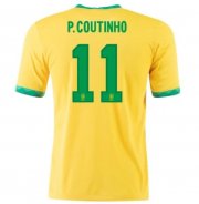 2020 Brazil Home Soccer Jersey Shirt PHILIPPE COUTINHO 11