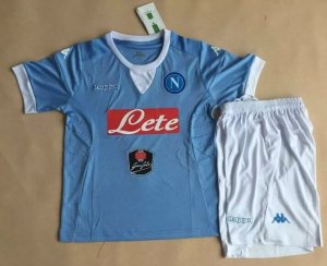 Kids Napoli 2015-16 Home Soccer Shirt with Shorts